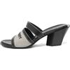 Burberry Pre-Owned - Sandali Honour 60mm - Donna - pelle/tela/pelle/gomma - 38.5 - Grigio