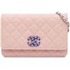 CHANEL Pre-Owned - Borsa a tracolla CC in pelle Caviar trapuntata con catena 2021-2024 - Donna - pelle caviar - Taglia unica - Rosa