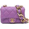 CHANEL Pre-Owned - Borsa a spalla Funky Town mini in pelle di agnello con battente 2021-2024 - Donna - pelle di agnello - Taglia unica - Viola