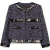 CHANEL Pre-Owned - Giacca bouclé - Donna - lana/mohair/nylon/seta - 42 - Blu