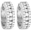 LB Exclusive - Orecchini a cerchio in oro bianco 14kt con diamanti - Donna - oro bianco 14kt/diamanti - Taglia unica - Argento