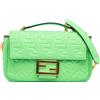 Fendi Pre-Owned - Borsa a spalla Baguette midi in pelle con catena e motivo Zucca goffrato 2010-2024 - Donna - pelle - Taglia unica - Verde