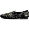 Dolce & Gabbana Pre-Owned - Mocassini con strass - Uomo - pelle/velluto/raso/gomma/pelle - 42 - Nero