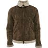 Loro Piana Pre-Owned - Giacca in pelle scamosciata con bordo in shearling - Uomo - pelle di agnello - S - Marrone