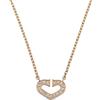 Cartier - Collana con pendente C a cuore in oro rosa 18 carati e diamanti anni 2010 - Donna - oro rosa 18kt - Taglia unica