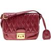 Miu Miu Pre-Owned - Borsa a spalla in pelle trapuntata - Donna - pelle di vitello/raso - Taglia unica - Rosso