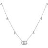Gucci Pre-Owned - Collana Double G in oro bianco 18 carati con diamanti - Donna - diamanti/oro bianco 18kt - Taglia unica - Argento