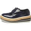 Prada Pre-Owned - Brogues con suola rialzata 45mm - Donna - pelle/gomma/pelle - 35.5 - Blu