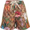 Gucci Pre-Owned - Shorts GG Monogram - Donna - poliestere/cotone - XS - Marrone