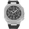 Bell & Ross - BR-05 Chrono 44mm - Uomo - acciaio inossidabile/vetro zaffiro/gomma - Taglia unica - Nero