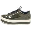 Louis Vuitton Pre-Owned - Sneakers in pelle verniciata con plateau - Donna - gomma/pelle lucida/pelle - 37.5 - Verde