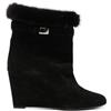 Christian Dior Pre-Owned - Stivali in pelliccia cruelty-free - Donna - pelle/pelle/pelle scamosciata - 39.5 - BLACK