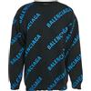 Balenciaga Pre-Owned - Maglione a girocollo con monogramma - Uomo - cotone/poliestere/lana/poliammide - M - Blu