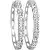 LB Exclusive - Orecchini a cerchio in oro bianco 14 carati con diamanti - Donna - diamanti/oro bianco 14kt - Taglia unica - Argento