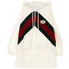 Gucci Pre-Owned - Abito in ciniglia con decorazione Web anni 2000 - Donna - cotone/cotone/poliammide - M - Bianco