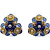 Jennifer Gibson Jewellery - Orecchini a grappolo anni '40 - Donna - metallo placcato in oro/vetro - Taglia unica