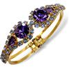Jennifer Gibson Jewellery - Bracciale Crystal Clamper anni '50 - Donna - metallo placcato in oro/vetro - Taglia unica