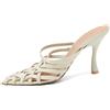 Malone Souliers - Mules intrecciate 90mm 2024 - Donna - pelle/pelle/pelle - 40 - Toni neutri