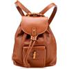 Gucci Pre-Owned - Zaino in pelle e bambù XX secolo - unisex - pelle di vitello - Taglia unica - Marrone