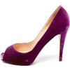 Christian Louboutin Pre-Owned - Pumps in velluto 120mm - Donna - pelle di vitello/pelle di vitello/velluto - 40.5 - Viola