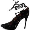 Alaïa Pre-Owned - Sandali in pelle con tacco 120mm - Donna - pelle/gomma/pelle scamosciata - 39 - Nero