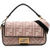 Fendi Pre-Owned - Borsa a tracolla Baguette in tela con motivo Zucca ricamato 2010-2024 - Donna - tela/pelle di vitello - Taglia unica - Rosa