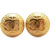 CHANEL Pre-Owned - Orecchini a clip CC placcati in oro con design trapuntato 1995 - Donna - placcatura in oro - Taglia unica