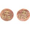 CHANEL Pre-Owned - Orecchini a clip Triple Coco Mark 1986-1988 - Donna - ottone/conchiglie - Taglia unica - Oro