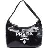 Prada Pre-Owned - Borsa a spalla Re-Edition 2000 2015-2024 - Donna - paillettes - Taglia unica - Nero