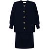 Saint Laurent Pre-Owned - Tailleur con gonna 1990-2000 - Donna - lana - Taglia unica - Blu