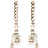 CHANEL Pre-Owned - Orecchini Coco Mark No. 5 1986-1988 - Donna - placcatura in oro - Taglia unica
