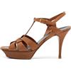 Saint Laurent Pre-Owned - Sandali in pelle 145mm - Donna - pelle/pelle/pelle - 41 - Marrone