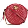 Gucci Pre-Owned - Borsa a tracolla GG Marmont Matelasse tonda mini in pelle 2016-2025 - Donna - pelle di vitello - Taglia unica - Rosso
