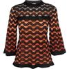 Missoni Pre-Owned - Top con motivo geometrico - Donna - poliammide/cotone/lana - S - Arancione