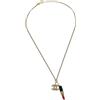 CHANEL Pre-Owned - Collana con pendente 2004 - Donna - pietre sintetiche/ottone placcato in oro - Taglia unica