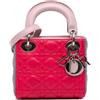 Christian Dior Pre-Owned - Borsa a tracolla Lady Dior Tricolor mini in pelle di agnello con motivo Cannage 2014 - Donna - pelle di agnello - Taglia...