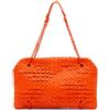 Bottega Veneta Pre-Owned - Borsa a spalla in nappa con motivo Intrecciato Ruffle Duo 2012-2025 - Donna - nappa - Taglia unica - Arancione