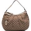 Gucci Pre-Owned - Borsa a spalla Sukey media in tela GG 2016-2025 - Donna - tela/pelle di vitello - Taglia unica - Marrone