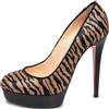 Christian Louboutin Pre-Owned - Pumps Bianca Panama Tiger Weave - Donna - rafia/pelle/pelle - 37.5 - Toni neutri