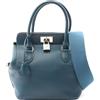 Hermès Pre-Owned - Borsa a mano Toolbox 20 two-way 2000 - Donna - pelle di vitello - Taglia unica - Blu