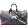 Louis Vuitton Pre-Owned - Borsa da viaggio Rainbow Keepall Bandouliere 50 in pelle Taïga 2019 - unisex - pelle - Taglia unica - Nero