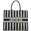 Christian Dior Pre-Owned - Borsa tote Book grande a righe 2020 - Donna - tela - Taglia unica - Blu