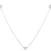 LB Exclusive - Collana in oro bianco 14 carati con diamanti - Donna - oro bianco 14kt/diamanti - Taglia unica - Argento