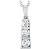 LB Exclusive - Collana con pendente in oro bianco 14 carati con diamanti - Donna - diamanti/oro bianco 14kt - Taglia unica - Argento