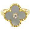 Van Cleef & Arpels - Anello Alhambra in oro giallo 18 carati con diamanti e madreperla anni 2010 - Donna - oro giallo 18kt - Taglia unica