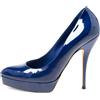 Gucci Pre-Owned - Pumps 125mm - Donna - pelle verniciata/pelle di vitello/pelle di vitello - 36.5 - Blu