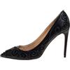 Valentino Garavani Pre-Owned - Pumps in pelle con motivo vortici 100mm - Donna - gomma/pelle/pelle/pelle - 38.5 - Nero