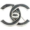CHANEL Pre-Owned - Spilla CC placcata argento con dettaglio a girello 1996 - Donna - argento - Taglia unica