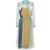 Maison Martin Margiela Pre-Owned - Abito midi semi trasparente - Donna - seta/poliammide - 38 - Blu