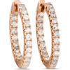 LB Exclusive - Orecchini a cerchio Inside-Out in oro rosa 14 carati con diamanti Pre-owned - Donna - diamanti/oro rosa 14kt - Taglia unica